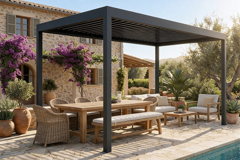 Bioklimatik Pergola Bioklimatik Pergola bahçe ve teras gölgelendirme sistemi